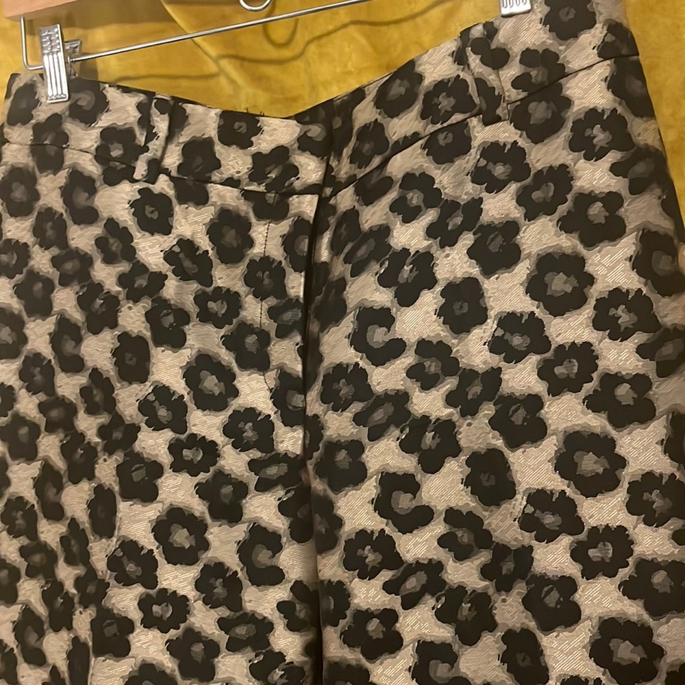 Ann Taylor Signature Metallic Jacquard Pants EUC 10